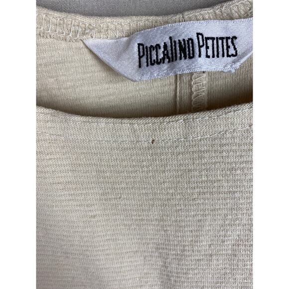 Vintage Womens Piccalino Petites 2pc Dress & Button Top 10 p Linen Hawaiian - Picture 10 of 10